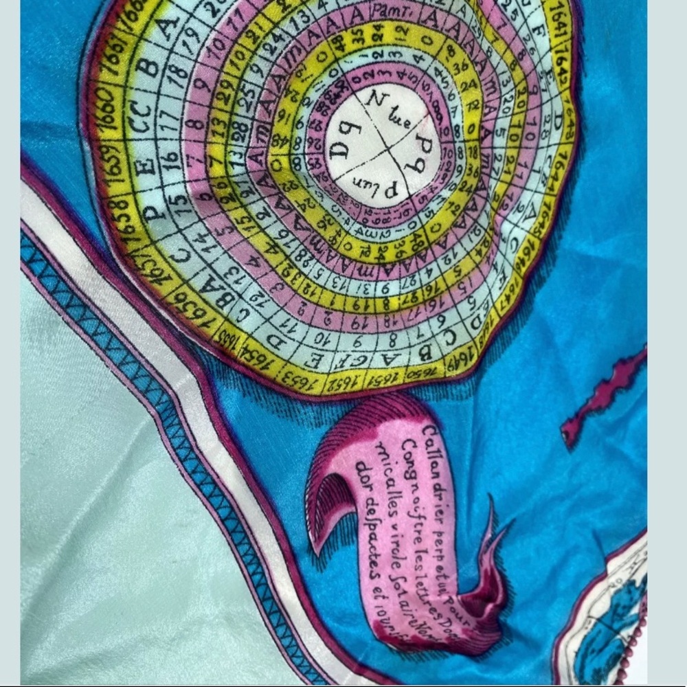 Vintage Silk Nautical Print Scarf